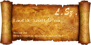 Laufik Szultána névjegykártya
